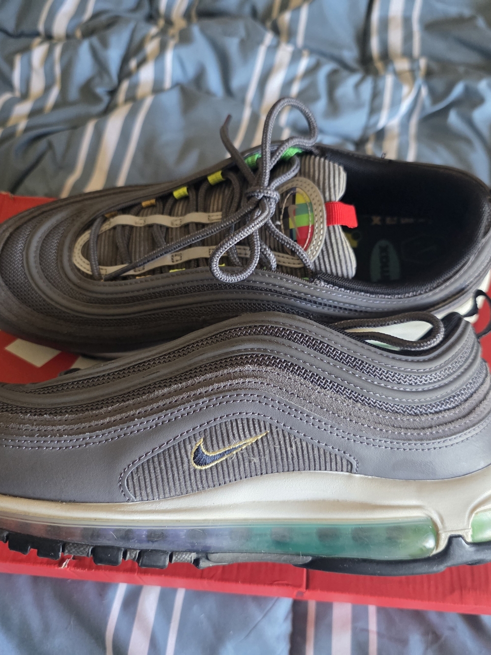 Nike Air Max 97 SE Worldwide Pack Gray Multicolor Size 11.5 OG Box Authentic